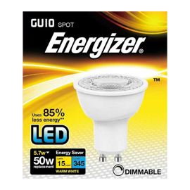 Energizer GU10 LED Dæmpbar spot 5,5w 345lumen (50w)